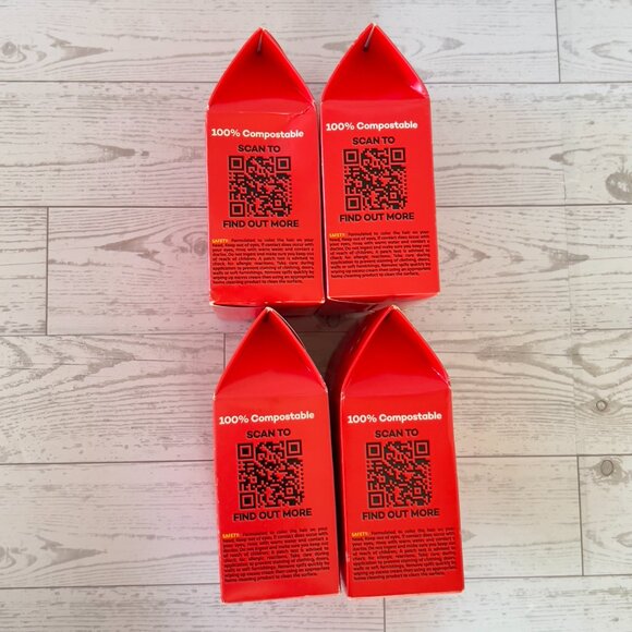 Lot of 4 BRITE Zero Waste Hair Color Red Powder Concentrate - Free Shipping!! - Picture 2 of 4